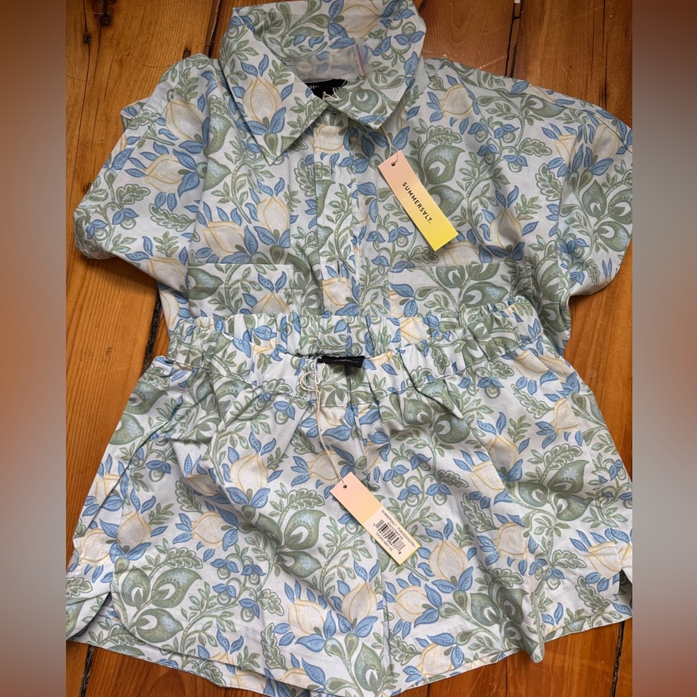Summersalt Poolside Poplin Matching Set NWT